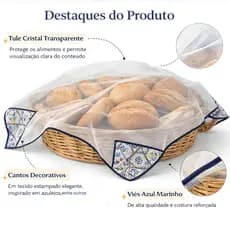 Protetor de Alimento Cobre Lanche Cobre Alimentos Tule Cristal 50 x 50 ou 100 x 100