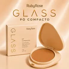 Pó Compacto Aveludado Glass by Ruby Rose Contorno Alta Cobertura