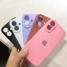 Capa Capinha Para IPhone 16 16Pro 16ProMax 16Plus Silicone Aveludada C/ Proteção na Câmera Fechada Case Quadrada