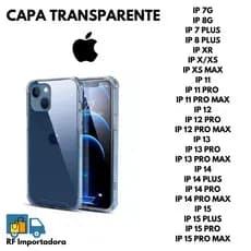 Capa Transparente TPU Anti Shock Para Iphone 7 8 XR X/XS XS MAX 11 12 13 14 15 16 PRO MAX