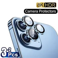 2-3PCS Para iPhone 11 12 13 14 15 16 Plus Pro Max Protetores De Lente De Câmera De Anel De Metal