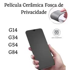 Kit Película Cerâmica Fosca Privacidade Para Motorola Moto G14 / G34 / G54 / G84 / G64