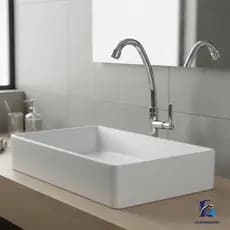 Torneira Alta Banheiro Lavatório ABS 1/4 volta Lavabo Area Gourmet Lavanderia Cromada com Arejador