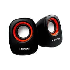 CAIXA DE SOM MULTIMIDIA HAYOM KM2500 USB, 3W, PRETO E LARANJA - KM.25.10.00