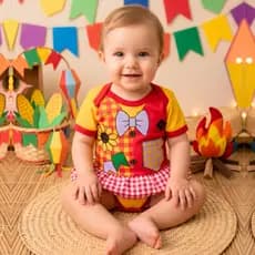 Body Tematico São João Mesversario Festa Junina Julina Ensaio Fotográfico