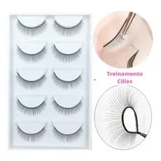 10 Pares De Cílios Treino Extensão Fio A Fio E Volume Russo
