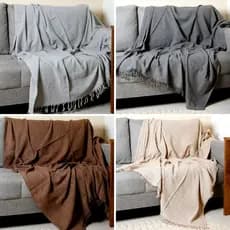 Kit 03 Mantas Sofá/Cama Gigante 2,10x1,20 Luxo 2 3 Lugares Sofisticado Grande