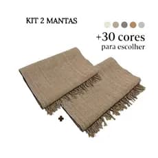 Kit 02 Mantas Para Sofá Decorativas Gigante Luxuoso 2.10x1.20 Casa Nova sofa
