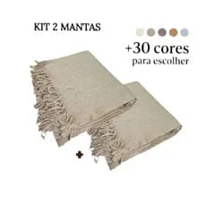 Kit 2 Mantas Decorativas Para Sofá 2.10x1.20 Gigante 100% Algodão Luxuoso