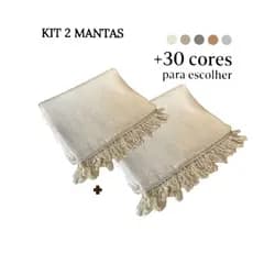 Kit 2 Mantas Decorativa para Sofá Gigante Xale 2.10x1.20cm Luxuoso Grande Casa