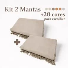 Kit 2 Mantas Sofá Gigante Luxuosa 2.10x1.20 Luxo Decorativa Casa Nova Elegante