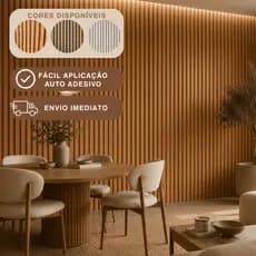 Papel De Parede Ripado Madeira Claro E Escuro Efeito 3D Autoadesivo Durável E Prático Para Várias Superfícies