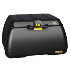 BAU CAIXA IFOOD 65 LITROS PRETO ENTREGA DELIVERY MOTOBOY PEQUENO ICBRAS EXCLUSIVO DESIGN BAULETO
