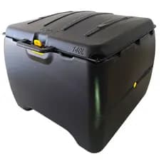 Baú Caixa Motoboy Icbras Preto 140 Litros Exclusivo Design Entregador Delivery Ifood Bauleto