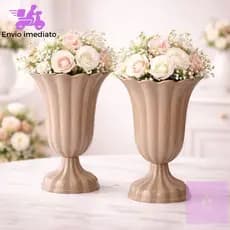 Kit 2 Vasos Popi Para Decoração De Festa 19,0 cm Várias Cores