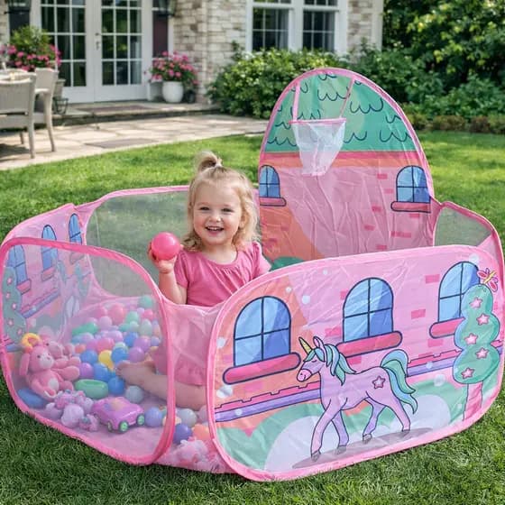 Piscina 110 CM De Bolinhas Com Cesto Basquete Bebê Criança Infantil Menina Ou Menino