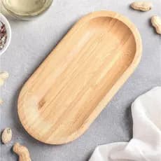 Tabua De Bambu Oval Multifuncional Bandeja Para Petiscos Cozinha