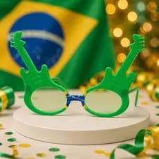 Oculos Guitarra Verde e Amarelo Copa do Mundo - Comemorar Festas e Copa