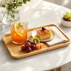 Bandeja de Bambu Multi-Uso 24x14x1,3 Cm