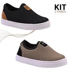 Kit Tênis Infantil Masculino Menino Calce Fácil Confortável Leve