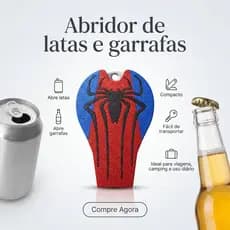 Chaveiro abridor de latas e garrafas