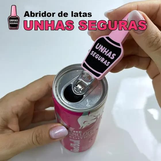 Chaveiro Abridor de latas em formato de esmalte Unhas Seguras