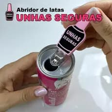 Chaveiro Abridor de latas em formato de esmalte Unhas Seguras