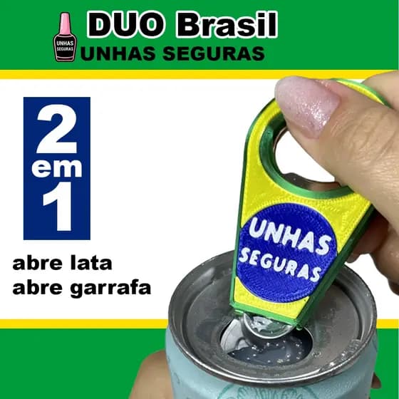 Chaveiro abridor de latas e garrafas DUO - Unhas Seguras