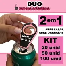 Chaveiro abridor de latas e garrafas - DUO Unhas Seguras