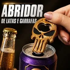 Abridor de latas e garrafas Caveira Justiceiro