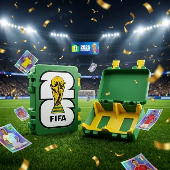 Porta Figurinhas Copa 2026 Fifa Caixa Organizadora Estojo Cartas Álbum Futebol Case Caixa Premium