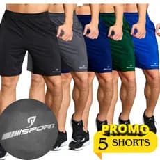 Kit Short Masculino Bermuda Leve Esportiva