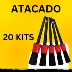 Pincel detalhamento e limpeza Automotivo 5 peças Atacado Kit Revenda