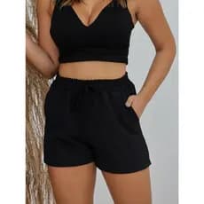 Shorts Femininos Com Bolso - Tecido Duna! Tendência Verão