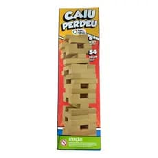 Jogo Torre Maluca Caiu Perdeu Madeira 54 Pecas Brinquedo