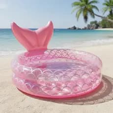 Piscina Inflável Infantil Sereia Rosa Cauda Praia Piscina Rosa