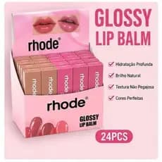 Rhode Glossy Lip Balm Hidratante Labial com Brilho Natural 9 Cores Peptide Lip Tint Longa Duração