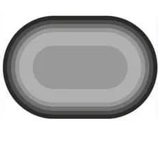 Tapete Oval Banheiro Antiderrapante Macio Absorvente Decorativo Confortável Sortido