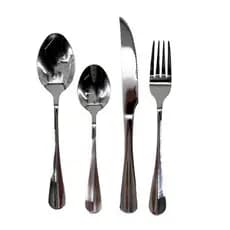 Conjunto Talheres Inox 24 Peças Com Maleta Maleta Marrom Kit Completo Alta Durabilidade Design Sofisticado