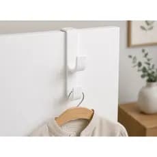 Gancho de Porta Duplo Organizador Cabideiro Sem Furo Banheiro Quarto