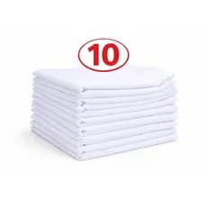 Pano De Prato Branco O Legitimo Kit Com 10 Peças Cor Pano Branco Tecido Grosso