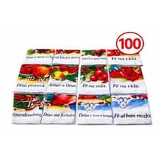 Pano de Prato, 100 % Algodao ,Com Estampas Variadas, Tamanho 38×58, Kit com 100 Unidades