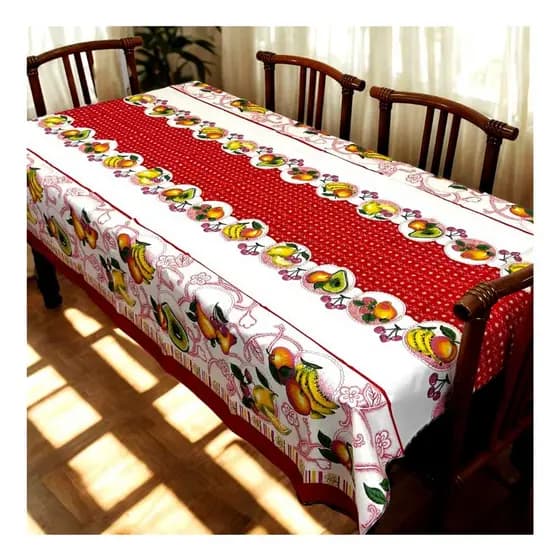 Toalha para Mesa 6 Lugares 2,00 x 1,40cm Tecido Oxford Retangular Fácil de Limpar