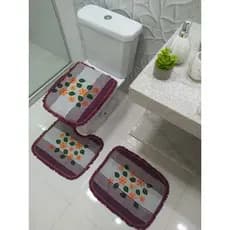 Jogo Tapete De Banheiro Com 3 Peças Atacado Barato Super Oferta,Estampas Variadas