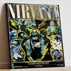 Quadro Decorativo Nirvana Rock Grunge Kurt Cobain Peça Única