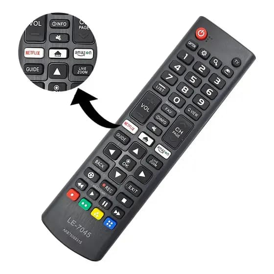 Controle Remoto Para Lg Universal Tv Smart Led Preto + Pilhas
