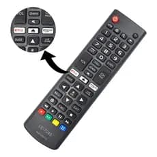 Controle Remoto Para Lg Universal Tv Smart Led Preto + Pilhas