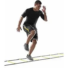 Escada de Agilidade Amarelo Nylon Treinamento Funcional Treino Agilidade Academia Futebol Futsal