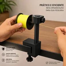 Suporte para Carretel de Linha de Pesca Carretilha Molinete Enrolar Pesca Esportiva  Acessório com Fixação Bancada