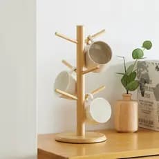 Suporte Organizador Porta Xícaras De Bambu Para Cozinha Porta Caneca Copo Para Cantinho Do Café Chá
